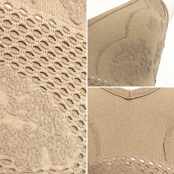 NWT INTIMATELY FREE PEOPLE Candy Textured Seamless Bralette in Sand XS/S - Picture 11 of 16